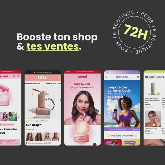 Glow-Up Store™ Design sur-mesure. Aucun copier-coller.